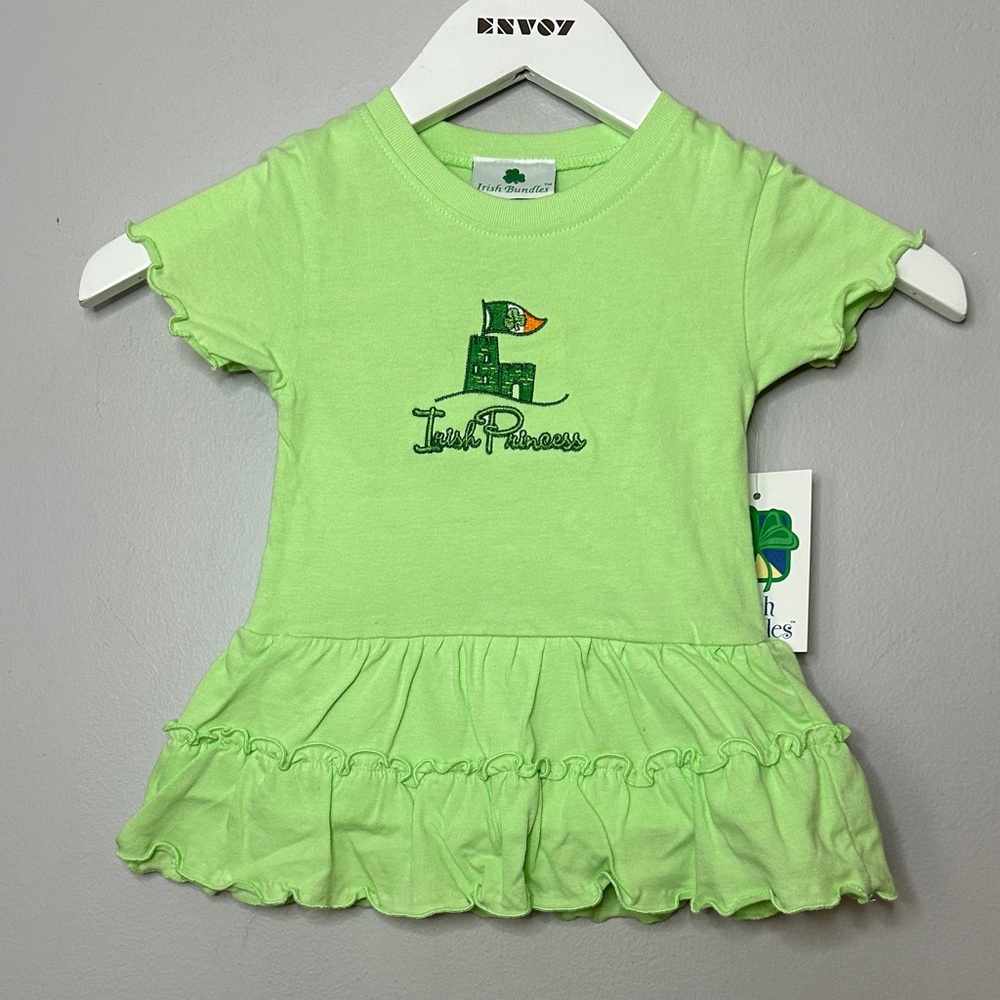 Irish Princess Mint Green Ruffle Onesie Dress